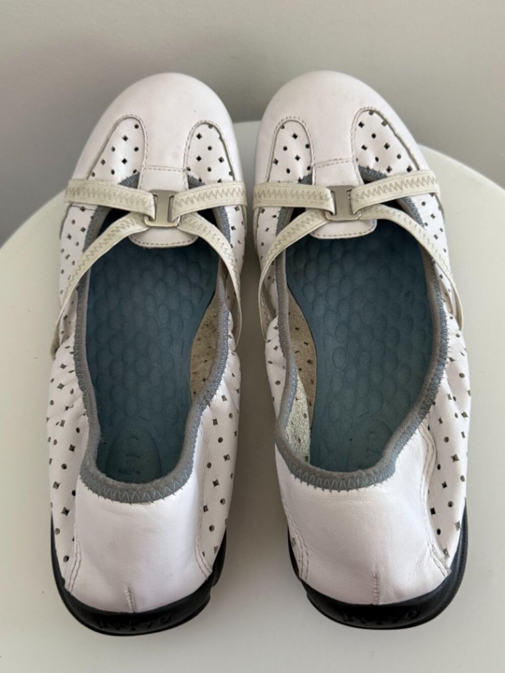 Clarks - Privo - White Mary Jane Flats- Size 8.5